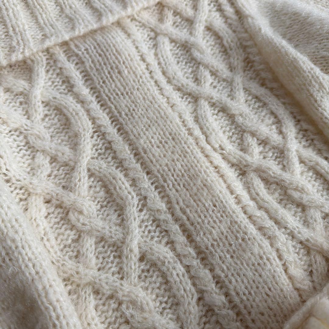 美品 BURBERRY LONDON ニット カーディガン ケーブル編み