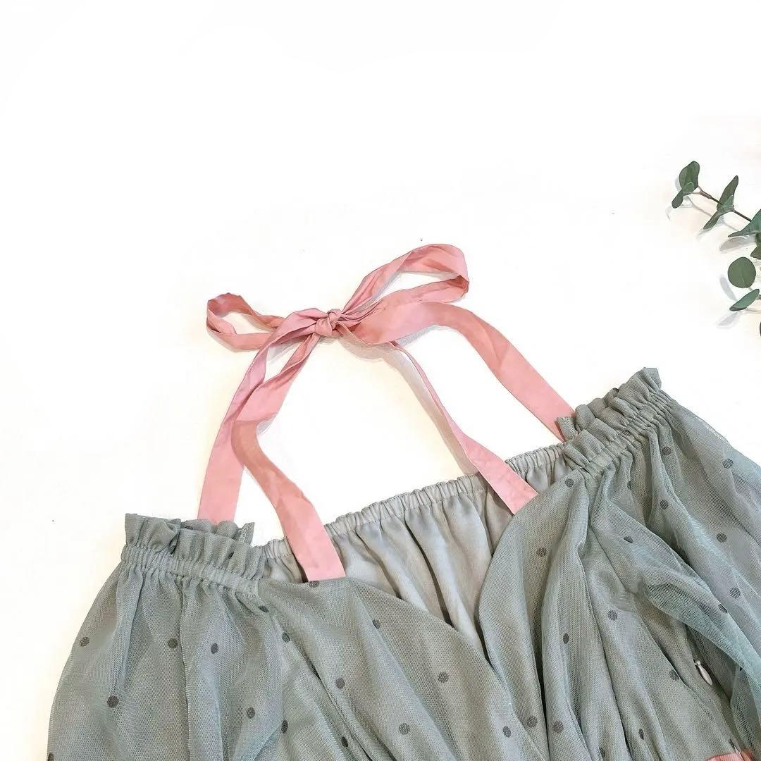la belle Etude Margaret ドットロングチュールワンピース