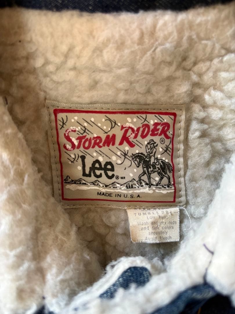 Lee STORM RIDER デニムコート USA製 ボア　古着　レア