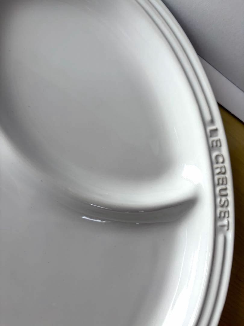 LE CREUSET ホワイトマルチオーバル皿2点セット