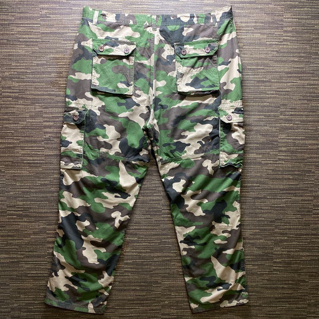 PJMARK 迷彩 カーゴパンツ 4ポケット　W44 FUBU ミリタリー