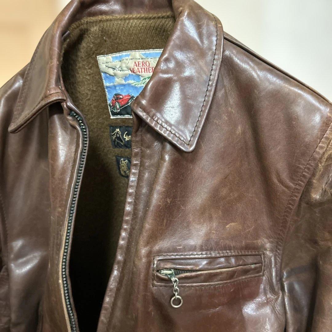 エアロレザー　ハイウェイマン　レザージャケット　38 　美品
