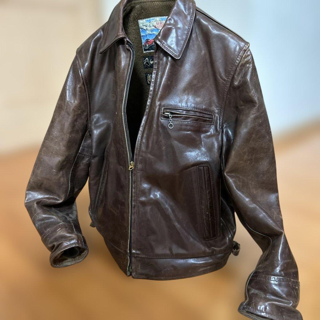 エアロレザー　ハイウェイマン　レザージャケット　38 　美品