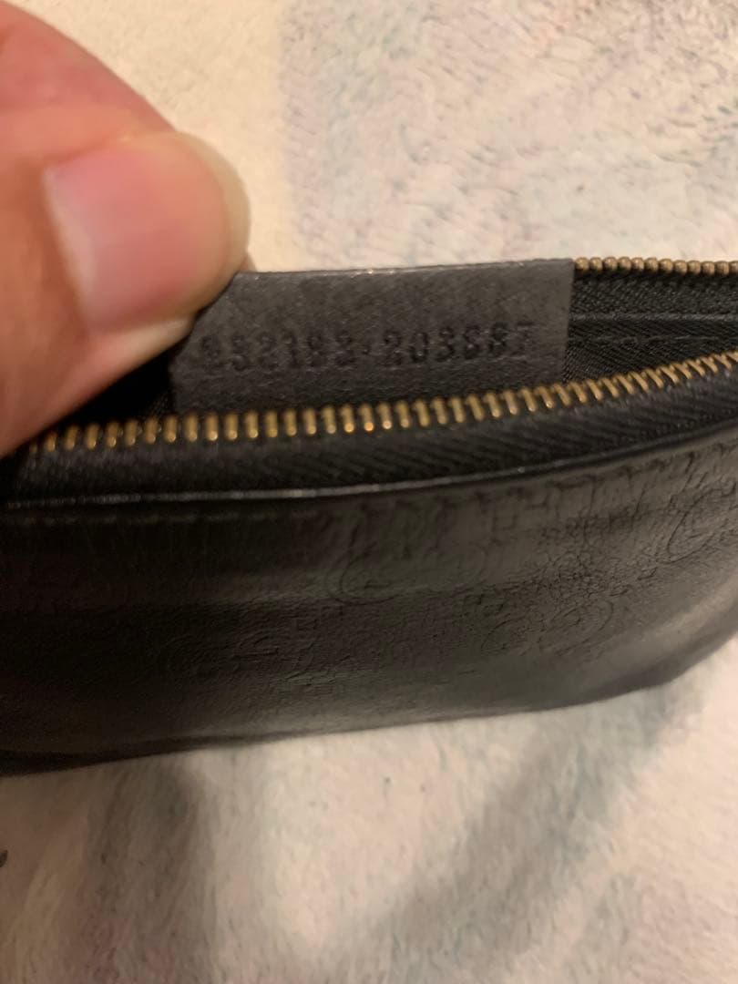 グッチ　シマレザー　ケース　キーケース　GG柄