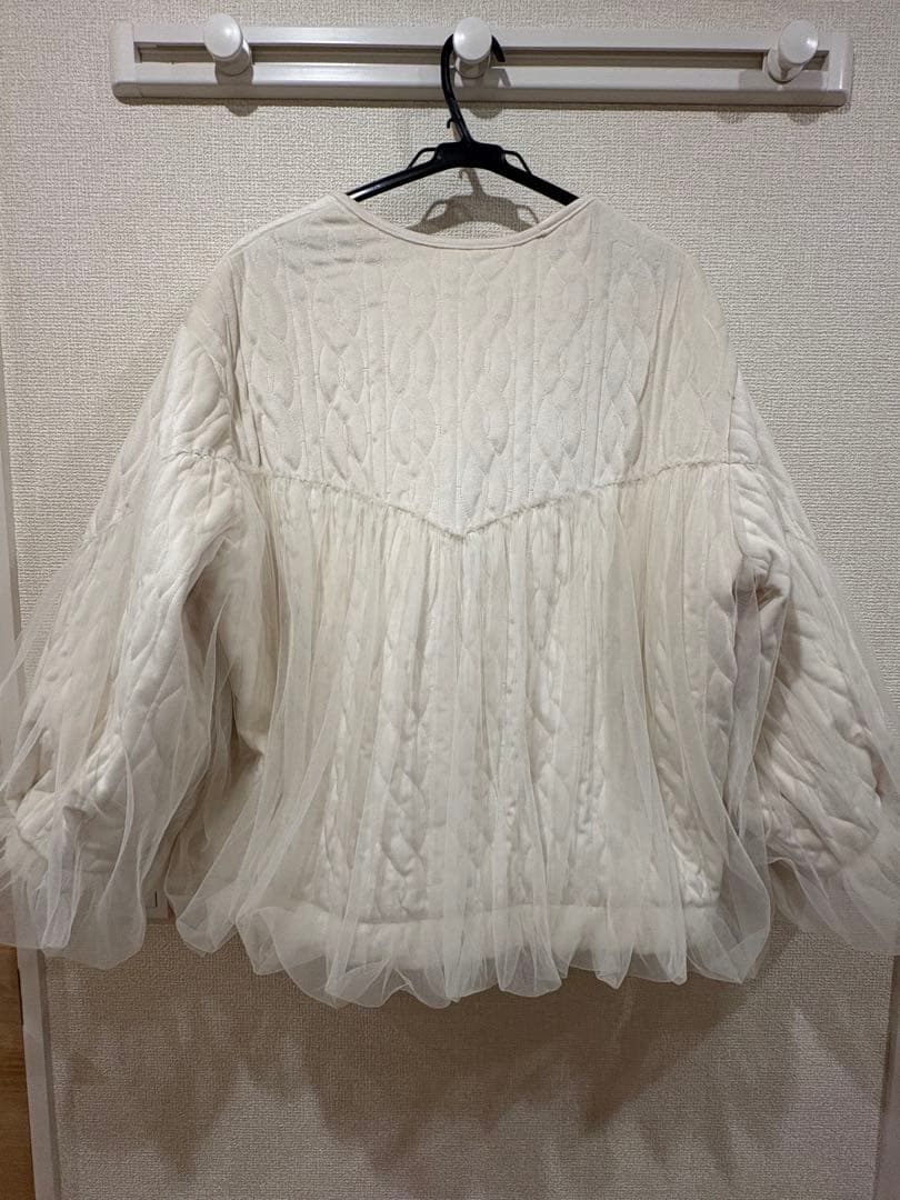 【euw】nuance quilting tulle outer / ivory