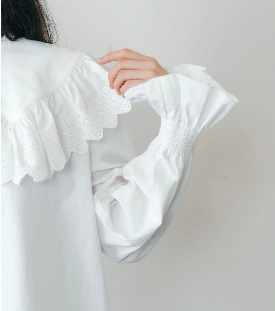 トップス THE SHINZONE LACE COLLAR BLOUSE