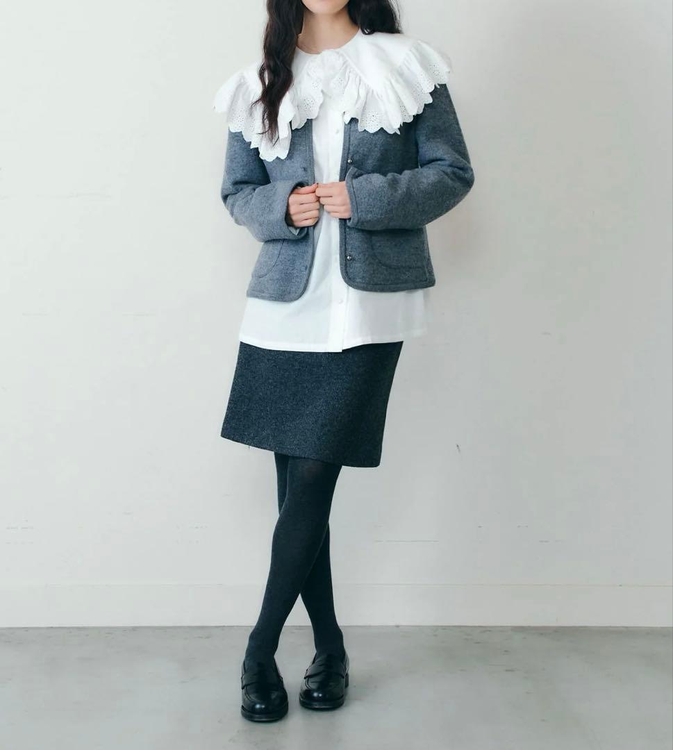 トップス THE SHINZONE LACE COLLAR BLOUSE