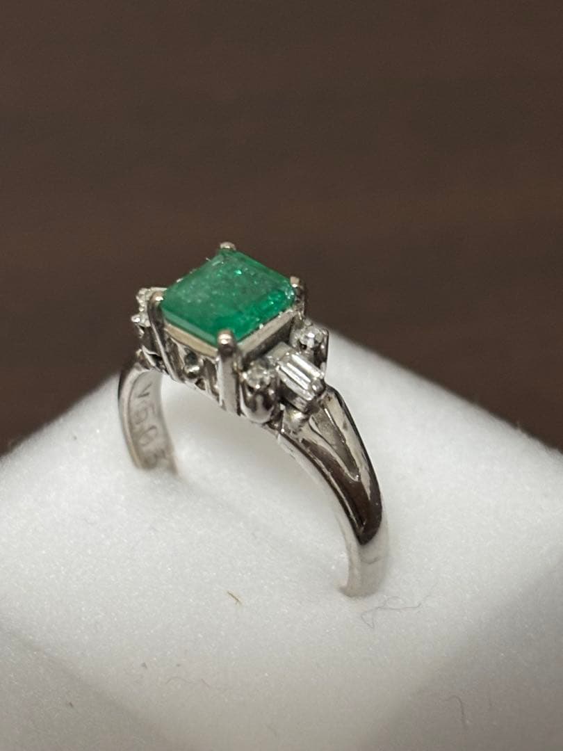 18K 刻印 リング 3.1g メレダイヤ付き