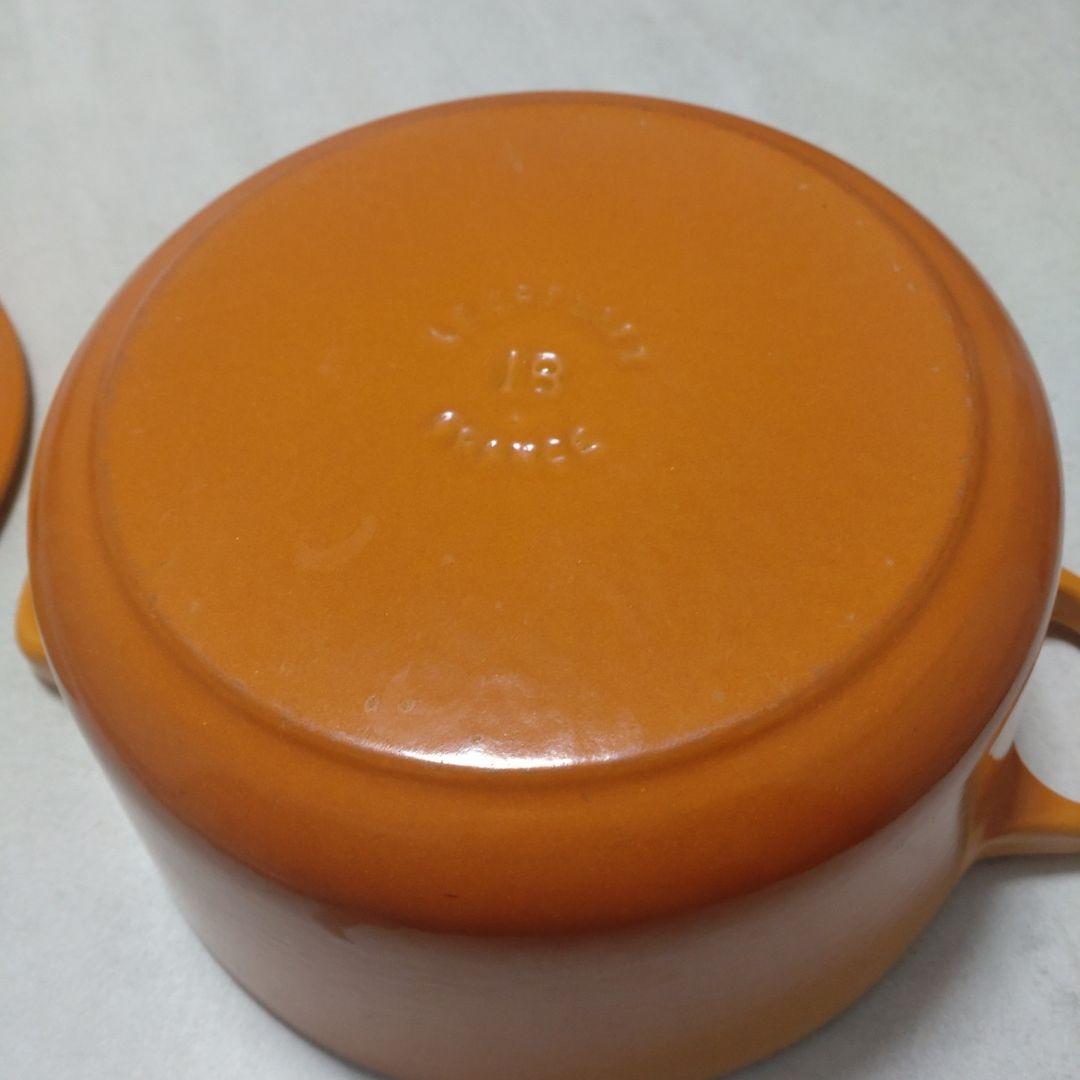LE CREUSET 両手鍋 オレンジ　18cm