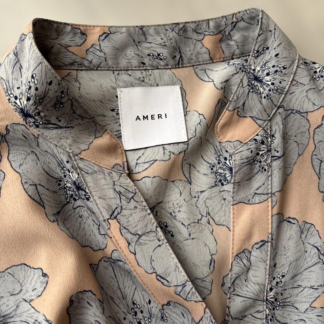 美品【完売品】AMERI VINTAGE TIE SHIRT DRESS 花柄