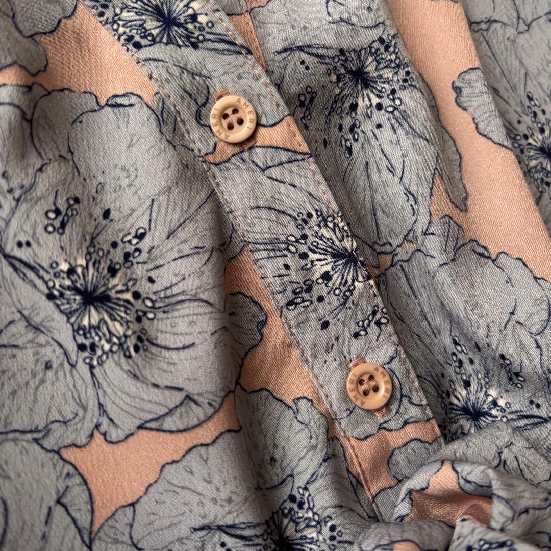 美品【完売品】AMERI VINTAGE TIE SHIRT DRESS 花柄