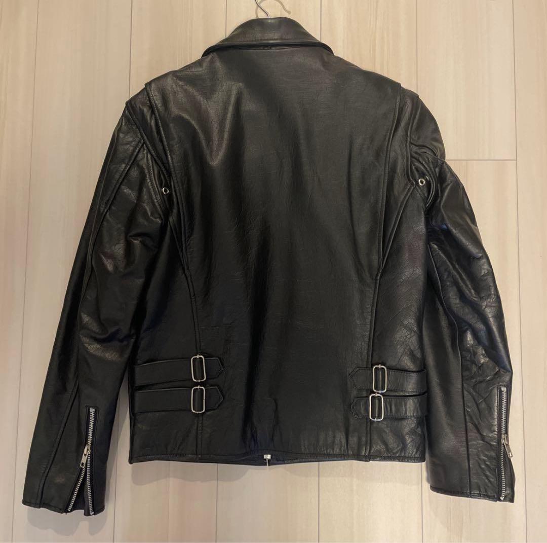 Horn works シングルライダースジャケット 黒　レザージャケット