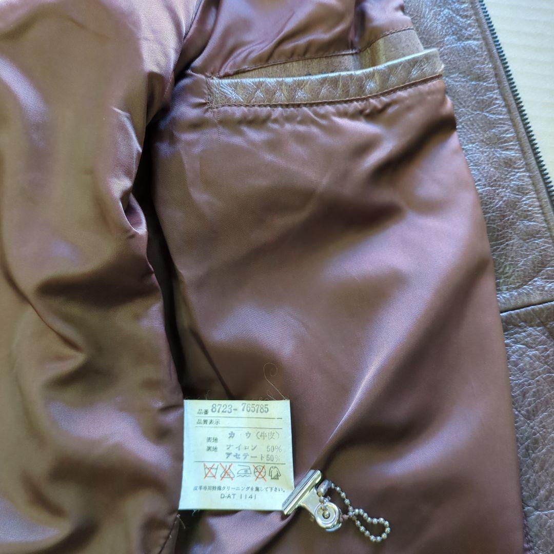 革ジャン茶色（古着）牛革サイズL
