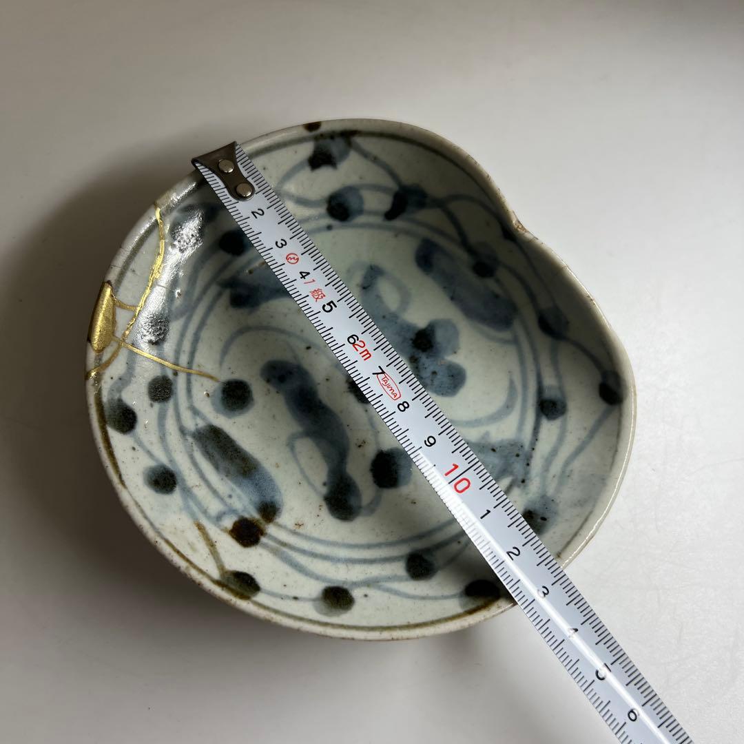 初期伊万里　染付皿　幅約13㎝　東Y8-0216②大