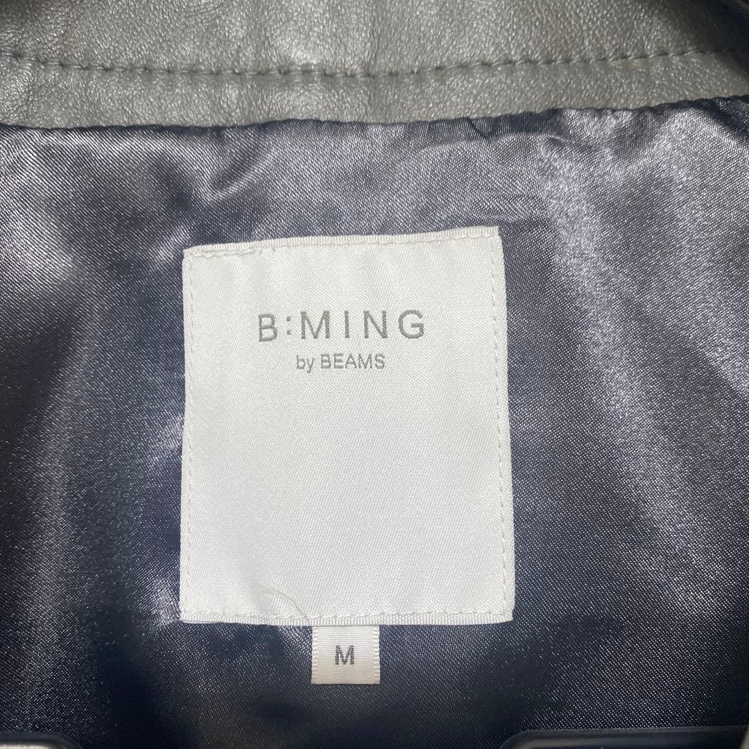 B:MING by BEAMS グレー レザージャケット M