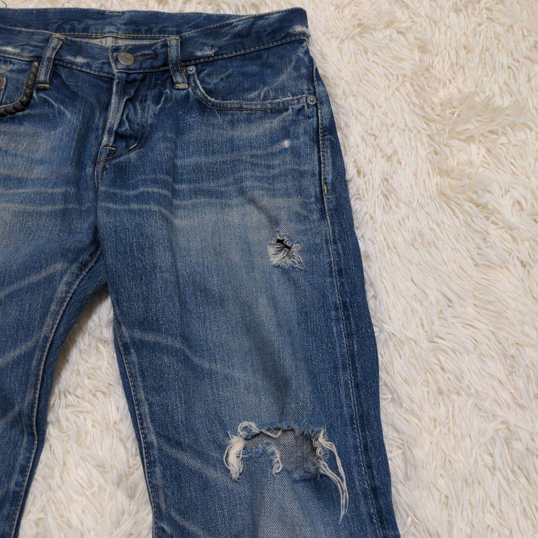 HYSTERIC GLAMOUR ヒステリックグラマー スタッズ ダメージデニム