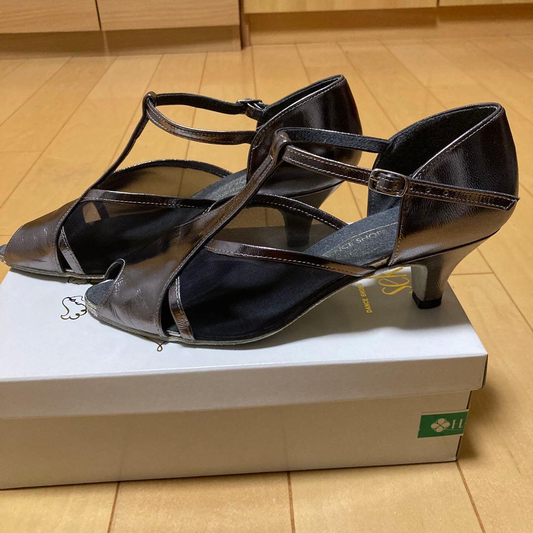 sekine ダンスシューズ　グレーキット (24cm ヒール:5.5cm)