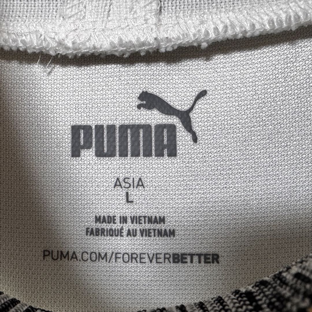 PUMA GOLF プーマゴルフ ビッグロゴ モックネック シャツ ホワイト L