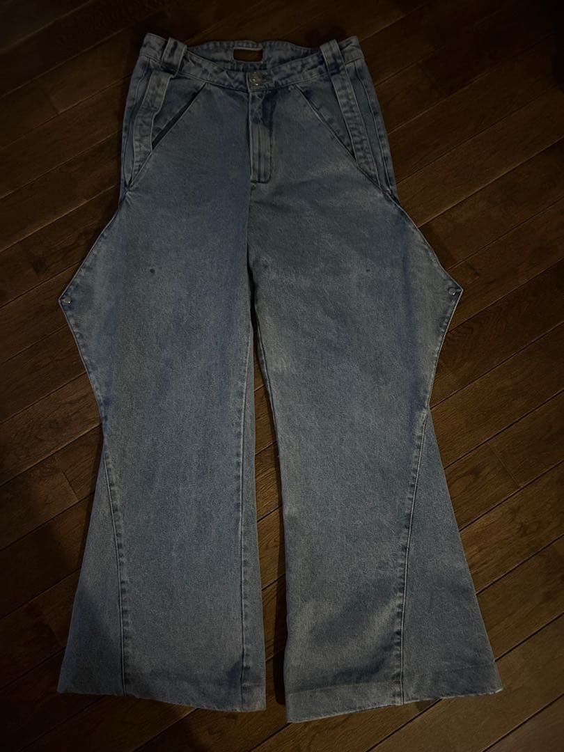 nullus 24ss SNAP FIN FLARED JEANS デニム
