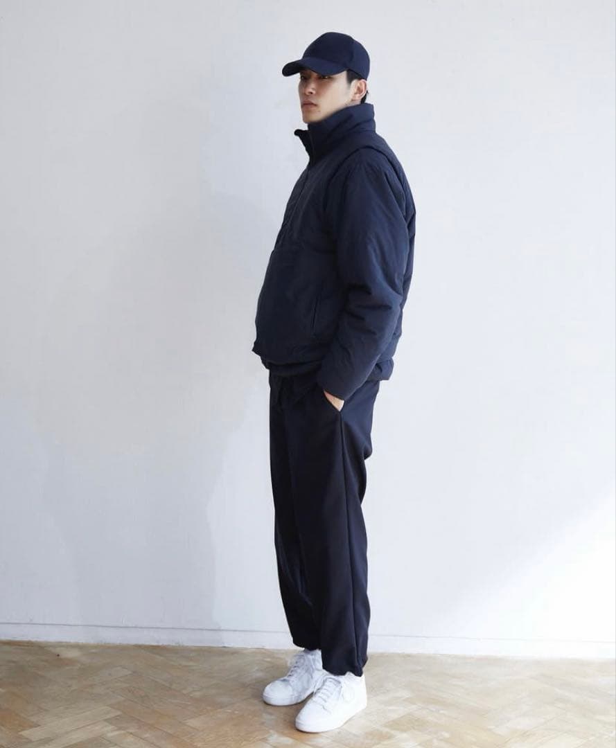 ジャケット・アウター SO ORIGINAL HALF ZIP PADDING VEST(BLACK)