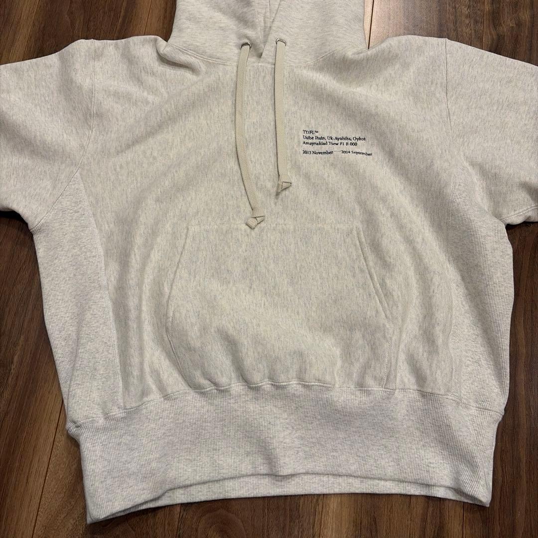 TODAYFULのUseful Sweat Parka ライトグレー