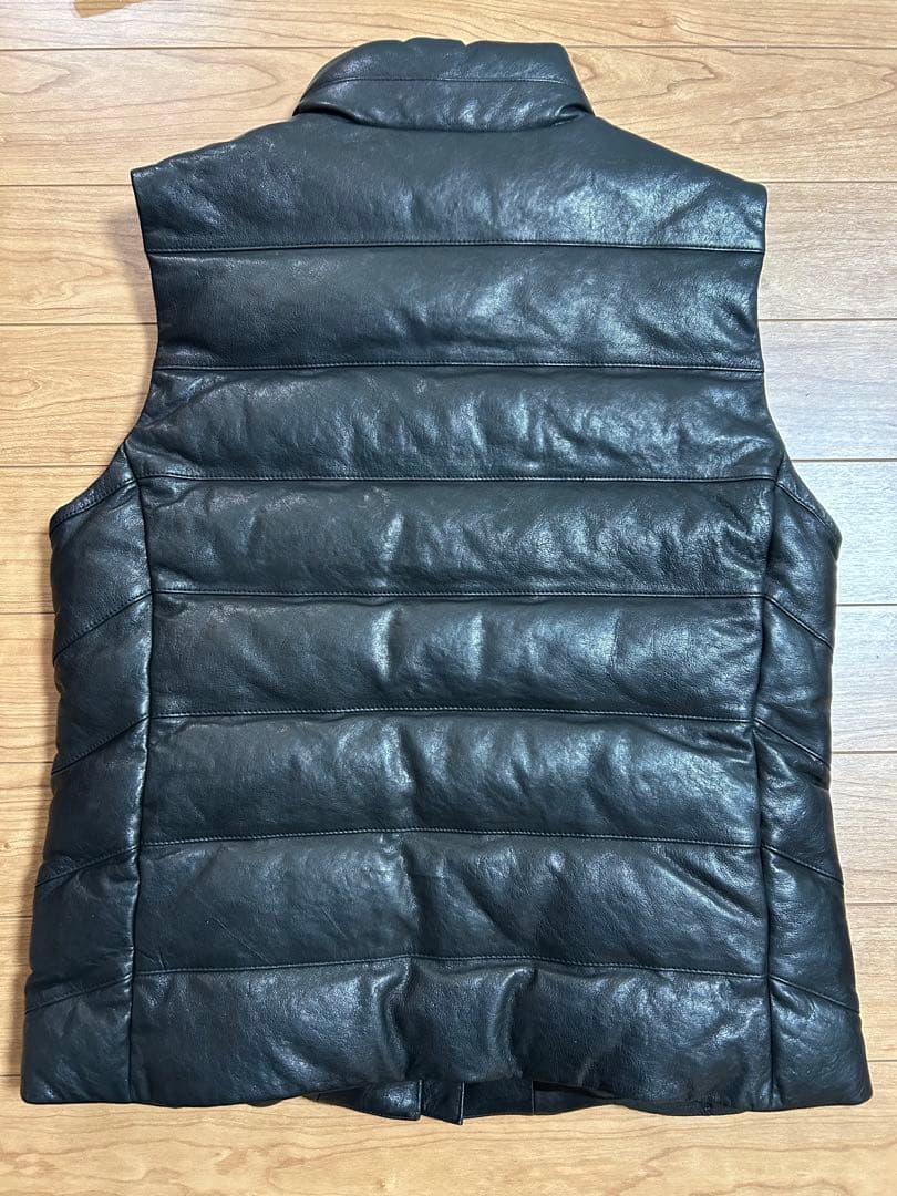 黒 レザー ダウンベスト サイズ42