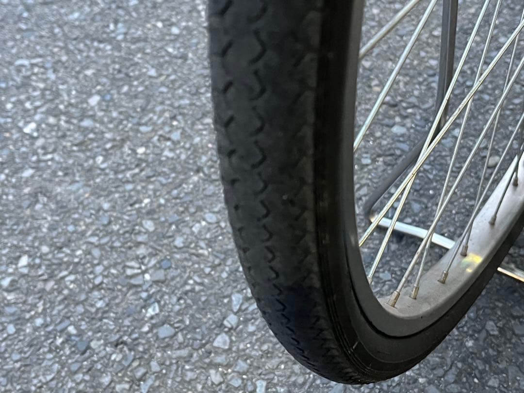 中古美品LEDオートライト内装3段自転車★大型カゴ★27インチ★黒※配達地域限定