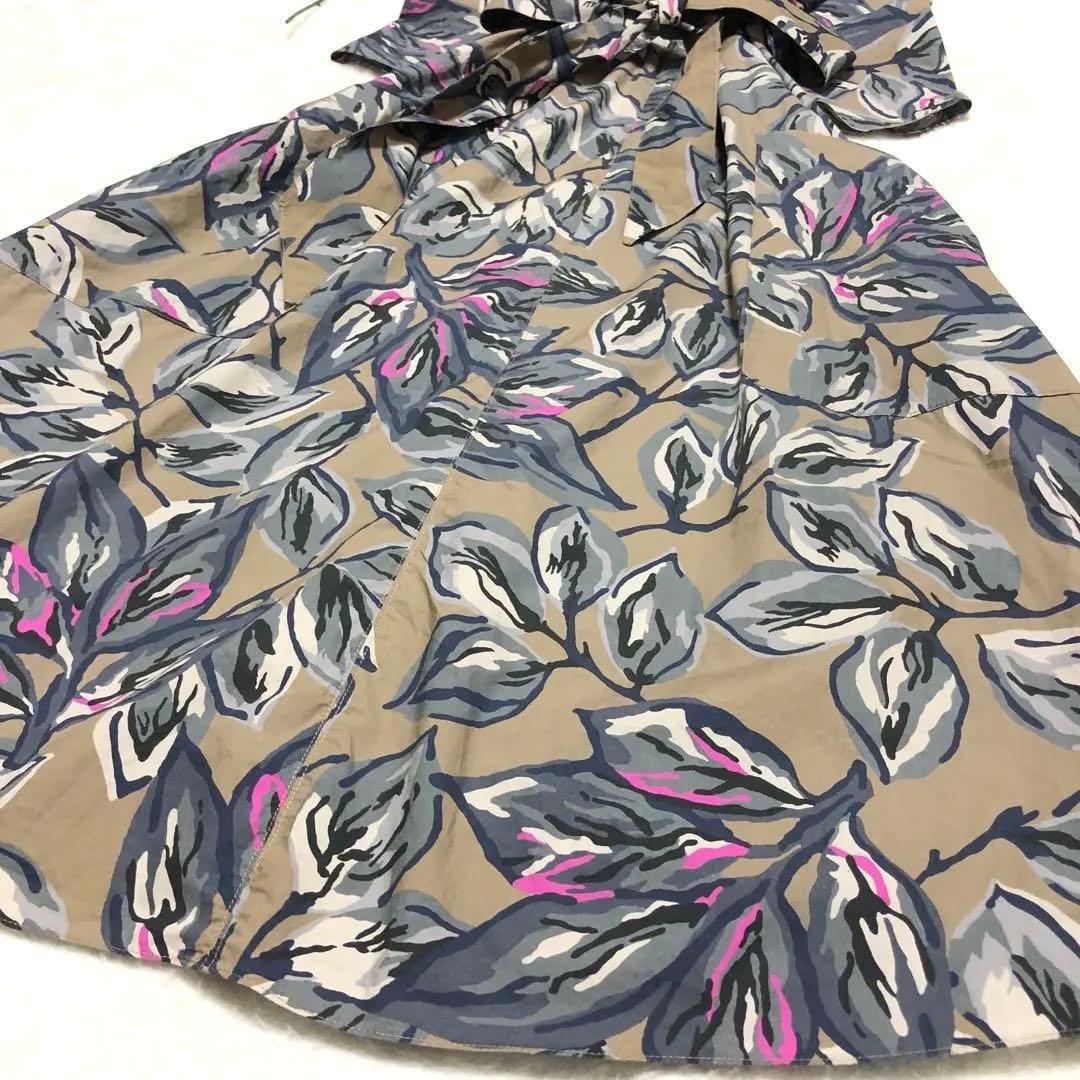 極美品　エスマックスマーラ　ロングワンピース　花柄　リボン✨　ポケット✨