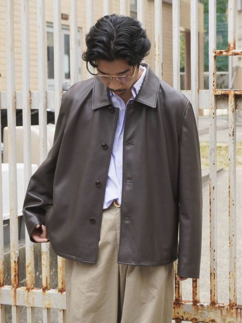 ジャケット・アウター REVERBEARTE TAILORED LEATHER JACKET