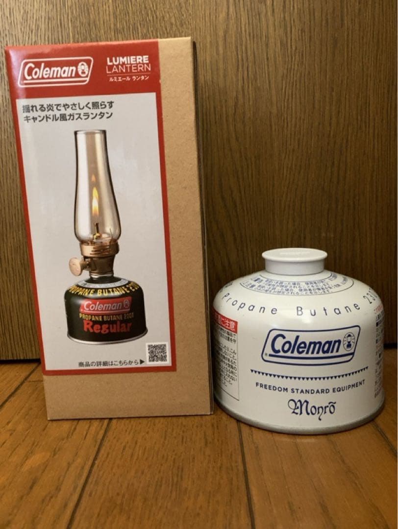 インディゴレーベル ガス缶 + Coleman コールマン ルミエール ランタン