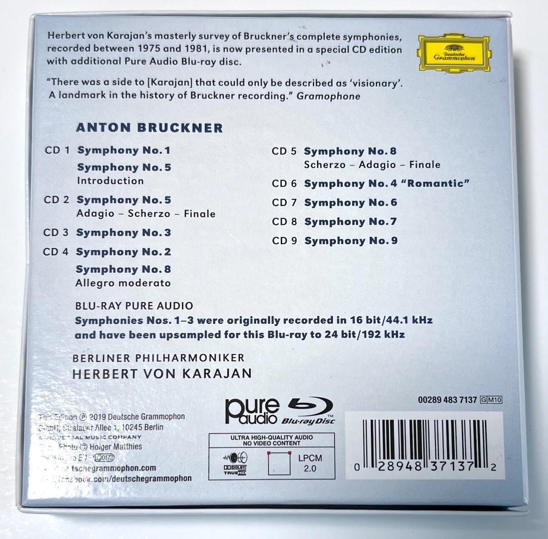 廃盤★9CD+Blu-ray Audio★カラヤン指揮★ブルックナー交響曲全集★
