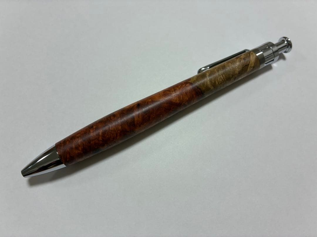 新品未使用 工房楔 ルーチェペン ボールペン 花梨紅白