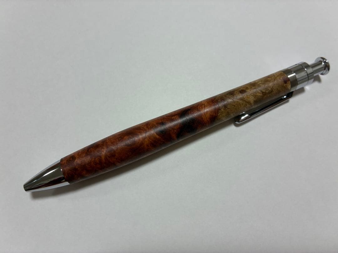 新品未使用 工房楔 ルーチェペン ボールペン 花梨紅白