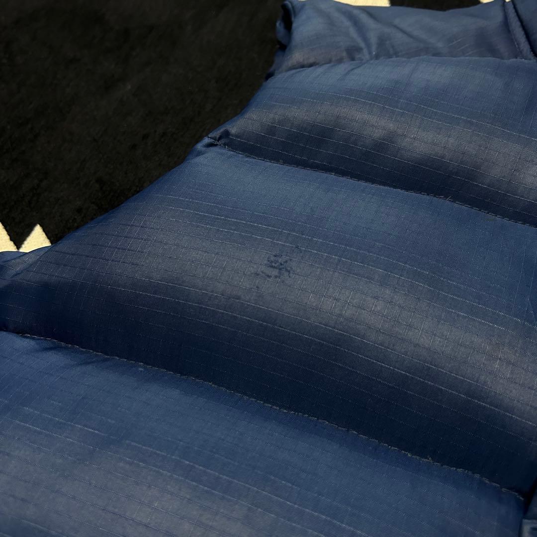 70s Eddie Bauer ダウンベスト 黒タグ リップストップ ネイビー
