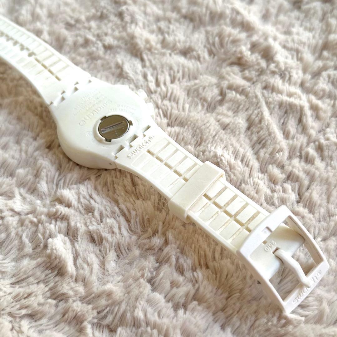 swatch 腕時計 2点セット　シリコン　スケルトン　クリア　赤　白