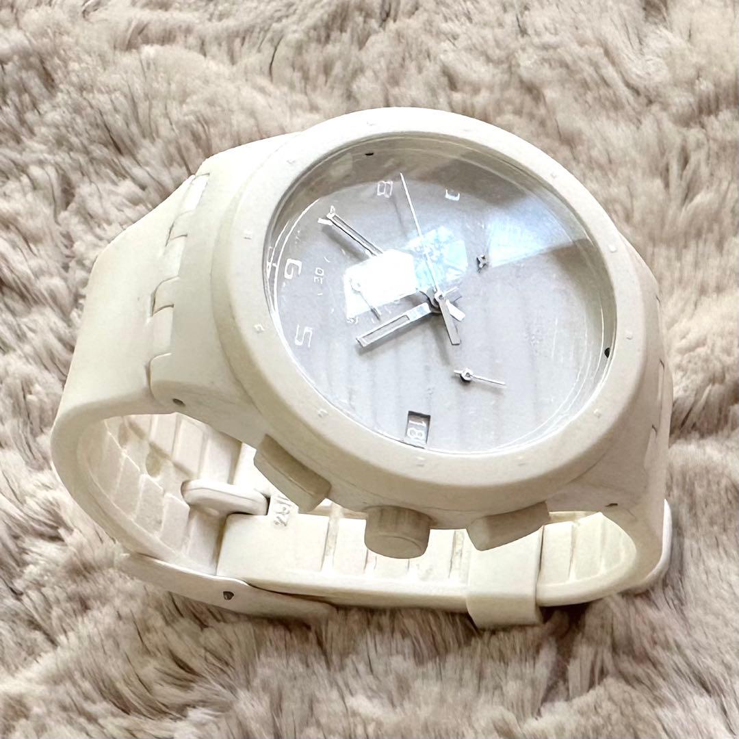 swatch 腕時計 2点セット　シリコン　スケルトン　クリア　赤　白