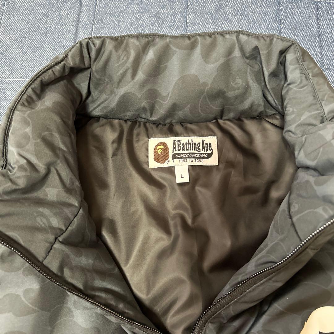 A BATHING APE 迷彩柄 ダウンベスト Lサイズ