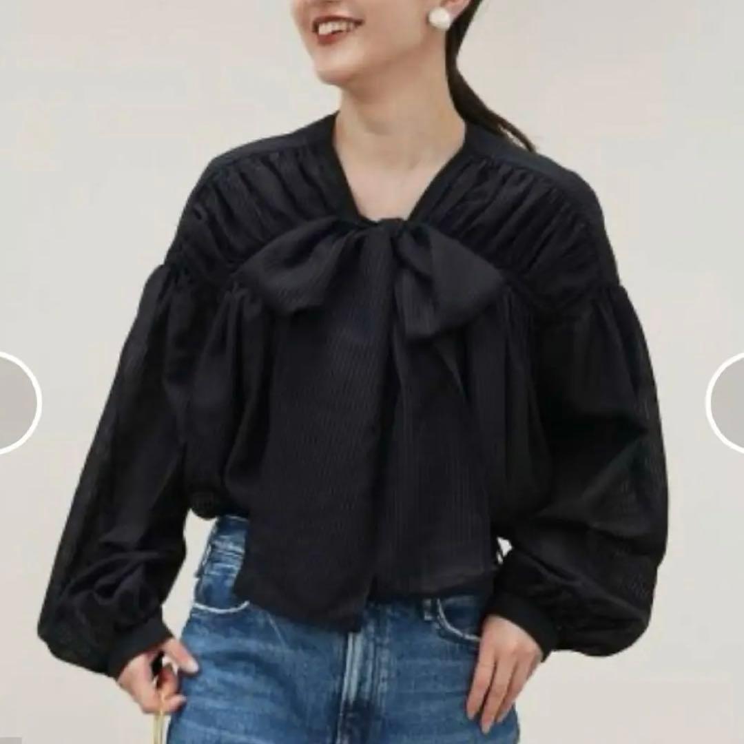 aLORS アロー ×IENA 別注 La9 ラ・ヌフ リボンブラウス 23AW