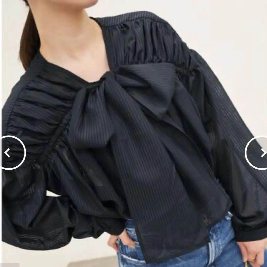 aLORS アロー ×IENA 別注 La9 ラ・ヌフ リボンブラウス 23AW