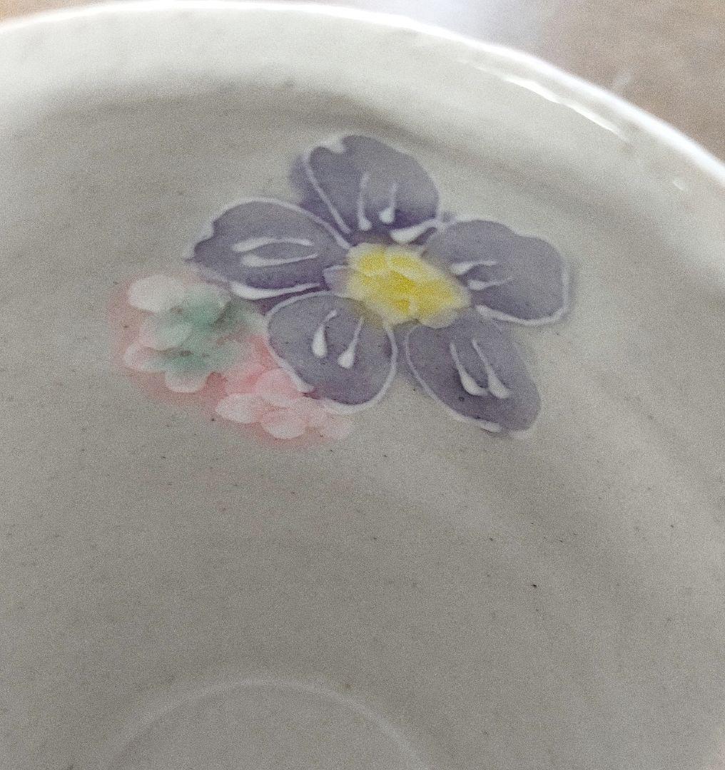 【新品・未使用】工房ゆずりは　紅彩花間取　片口　瀬戸焼　陶器　お酒　贈り物