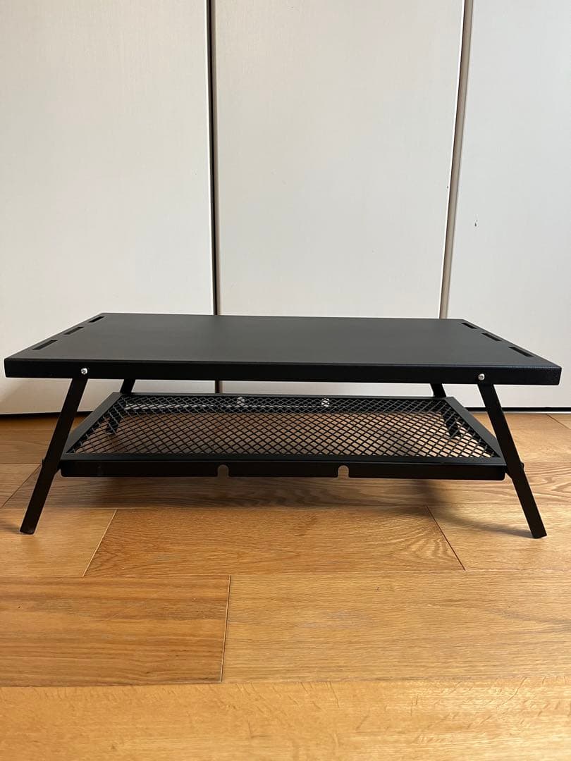 TAKIBI BASE 昭和の無骨テーブル　ブラック　収納ケース付き