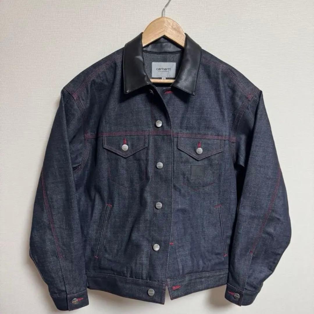 特別セール　Carhartt 襟レザーデニムジャケット