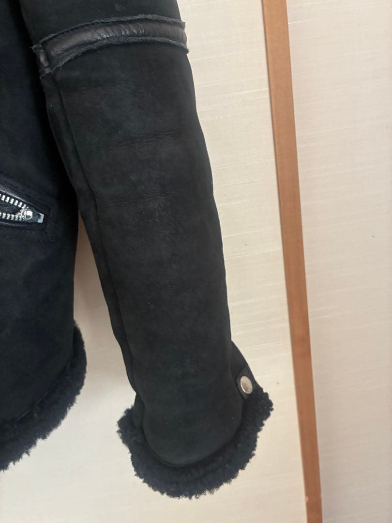Schott ブラック ムートンジャケット L