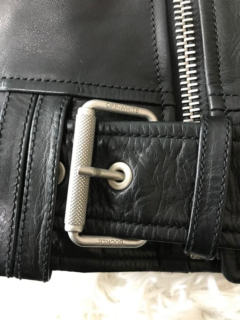 【値下げ対応可能‼️】 Off-White ライダースジャケット XS