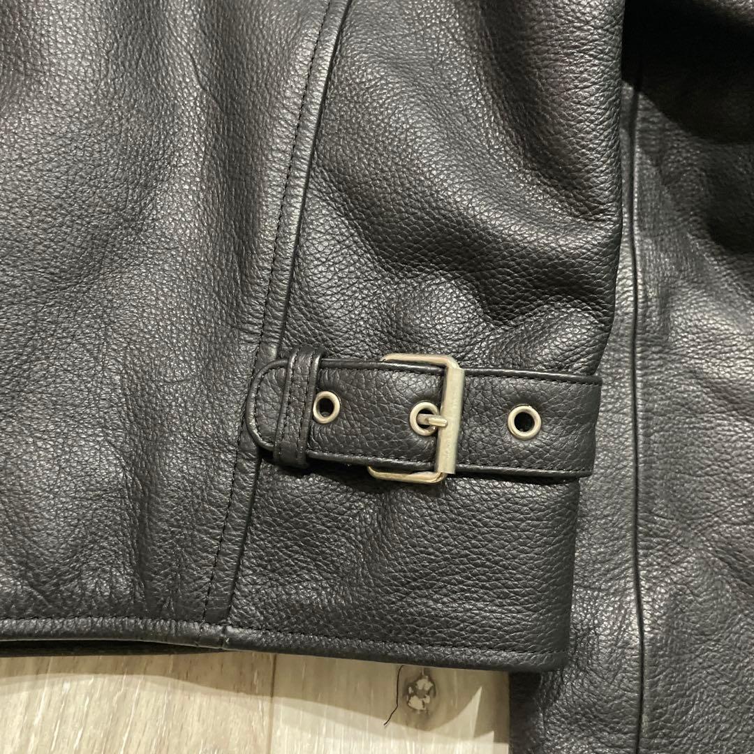 〜00s Bee 本革 シングルライダースジャケット 2XL レザージャケット