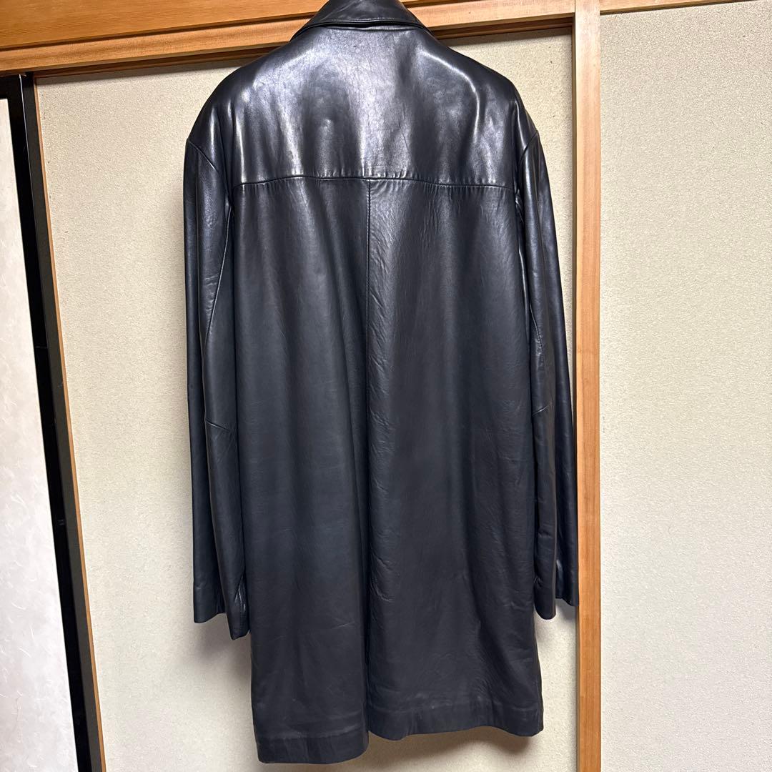 JOHNSTON & MURPHY ブラックレザーコート M