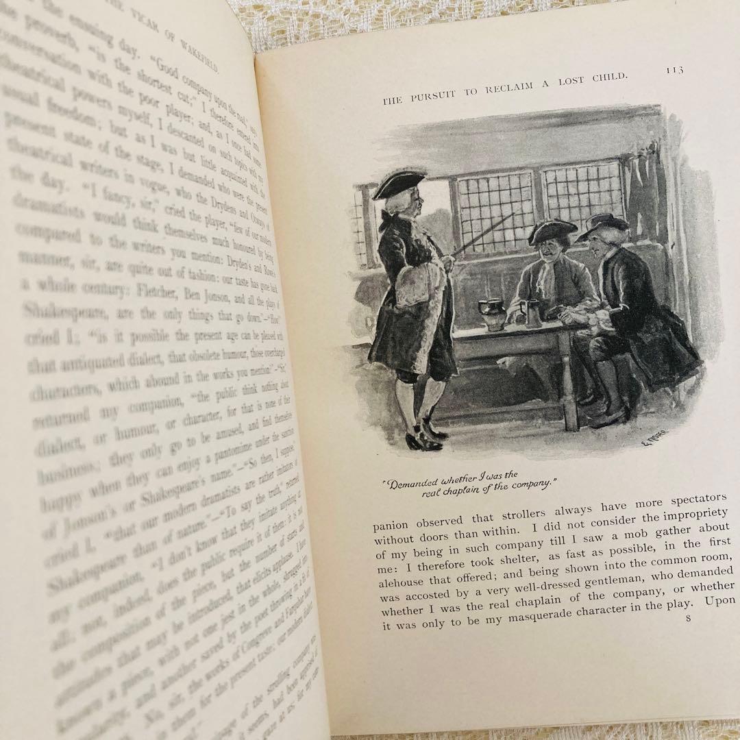 洋書古書　美しいアンティークブック　The Vicar of Wakefield