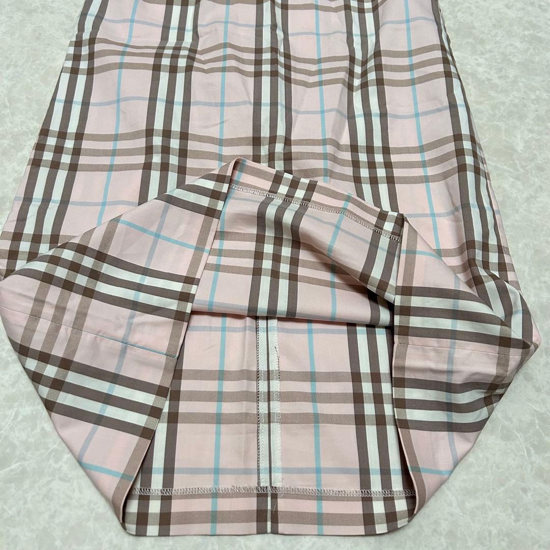 公*o様 新品 バーバリーロンドン ノバチェック ワンピース ノースリーブ ピン