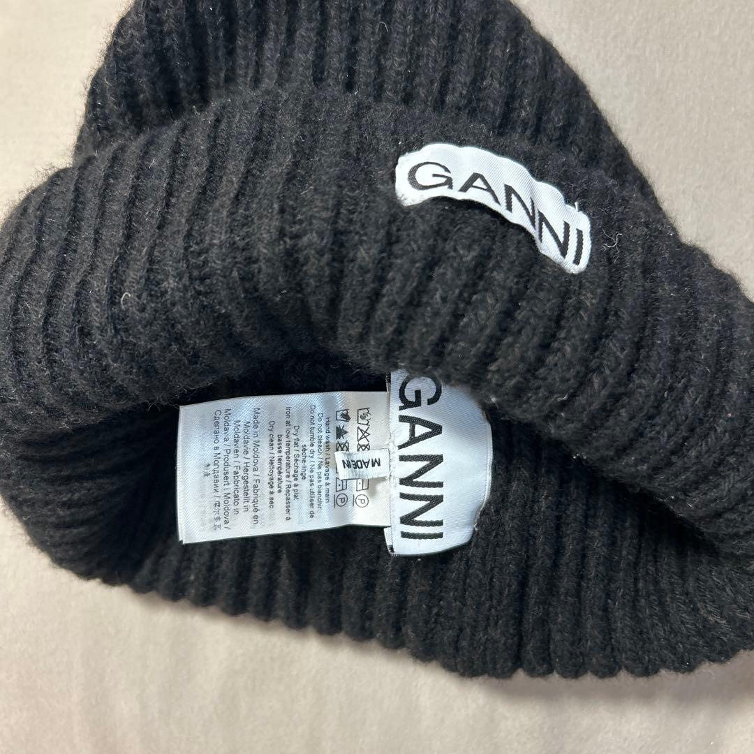 GANNI リブニットビーニー　美品