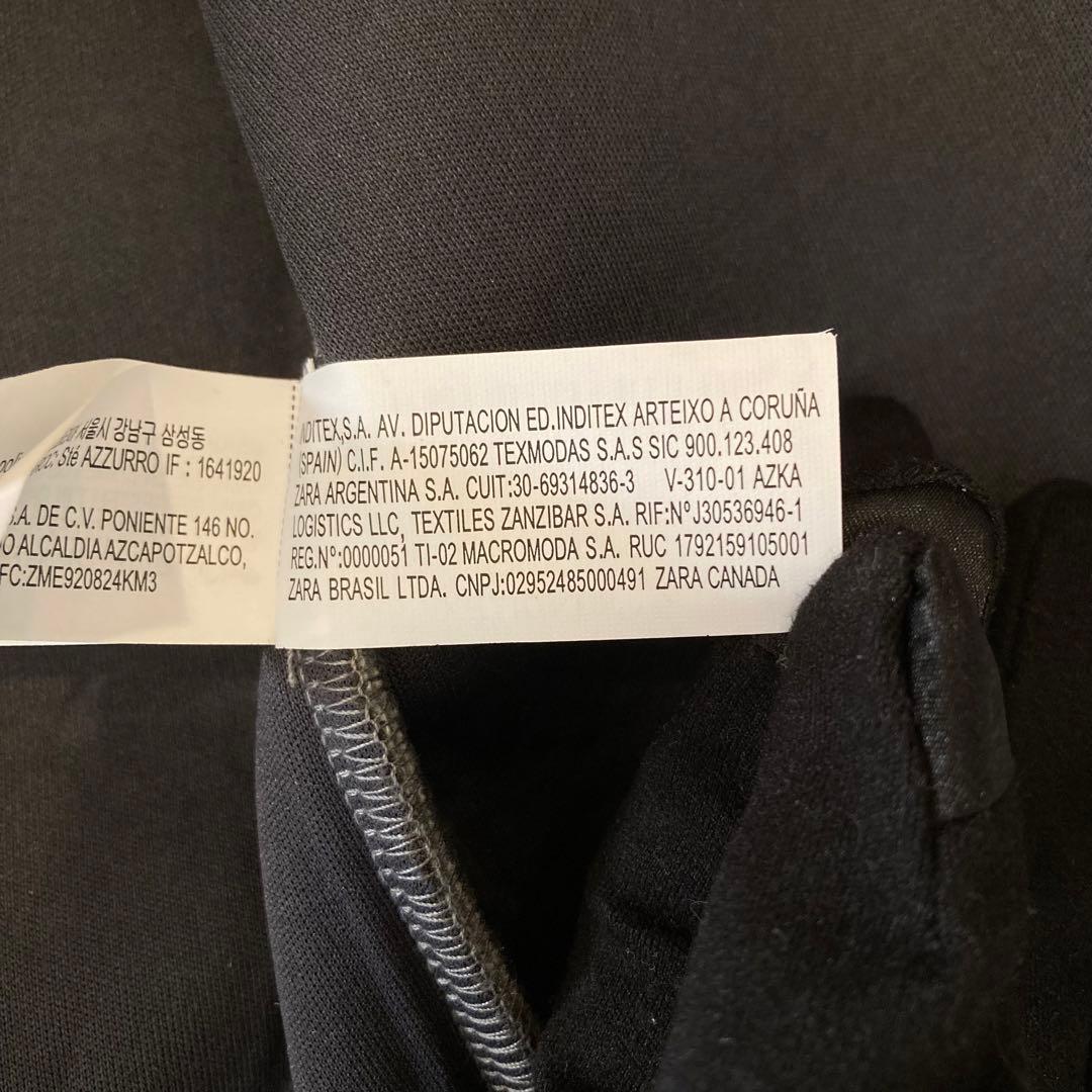 【新品タグ付き】ZARA グレーソフト スクーバファブリックエフェクト パーカー